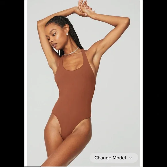 ALO Yoga | Tops | Nwt Alo Sleek Back Bodysuit Color Rust